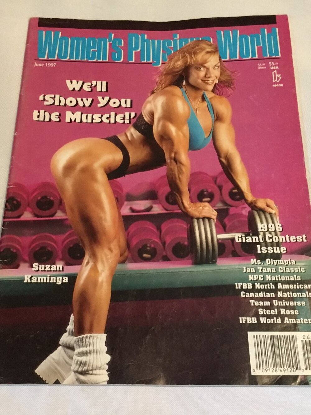 Vintage Women's Physique World Magazine June 1997 Suzan Kaminga